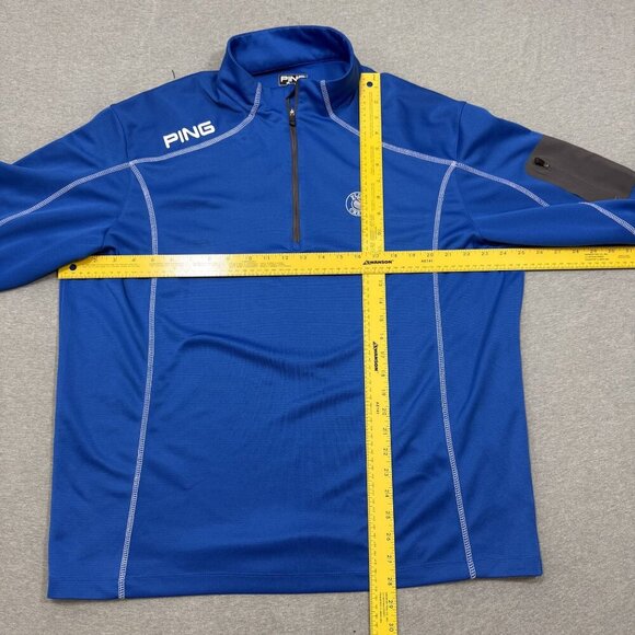 Ping Ranger Plum Creek Country Club 1/4 Zip Golf Performance Pullover Blue - Picture 5 of 8